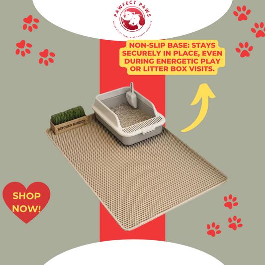 Pawfect Paws Double Layer Cat Litter Pad Waterproof Non-Slip Washable Mattress Floor Mat