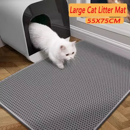 Pawfect Paws Double Layer Cat Litter Pad Waterproof Non-Slip Washable Mattress Floor Mat